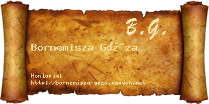 Bornemisza Géza névjegykártya