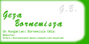 geza bornemisza business card